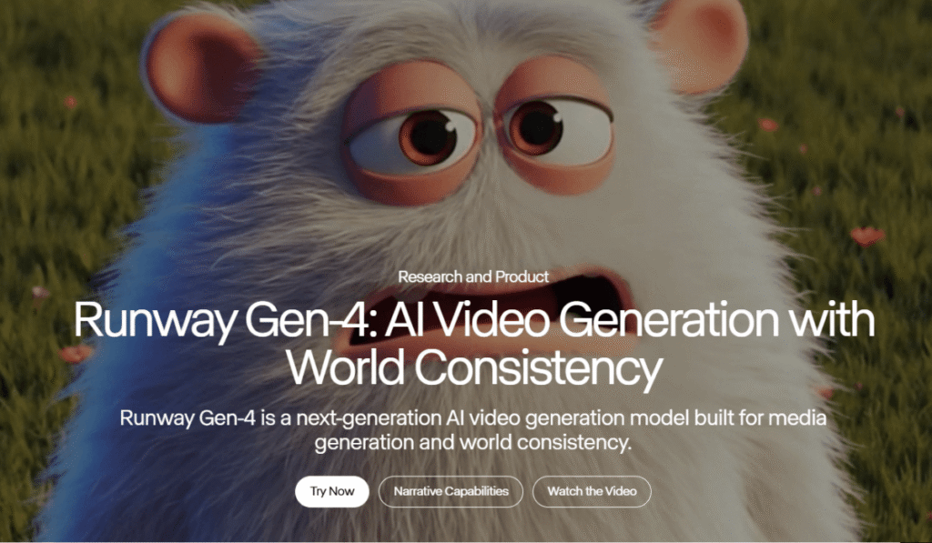 3. Runway Gen-4 (Best for Professional Video Production)
